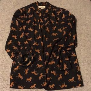 Forever 21 horse print cardigan